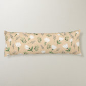 Nordic white Floral Lichaamskussen (Achterkant)