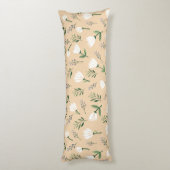 Nordic white Floral Lichaamskussen (Achterkant (Verticaal))