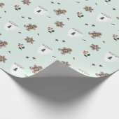 Nordic Winter Kerstfeestay Village Cadeaupapier (Hoek)