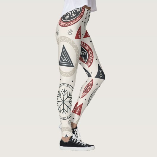 Nordic Winter Leggings – Scandinavian Geometric  (Droite)
