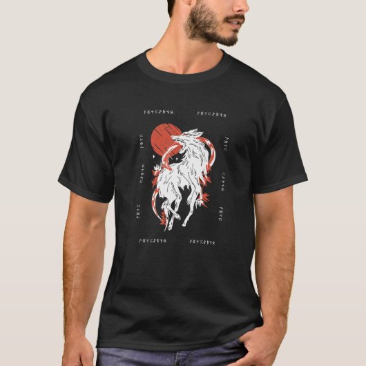 Nordic Wolf Pattern Dogs Lovers en Wolf Pac T-shirt (Voorkant)