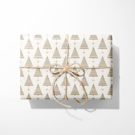 Nordic Wooden Christmas Tree Cadeaupapier
