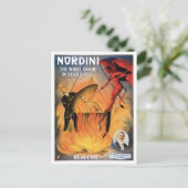 Nordini~ in Devils Hell  Magic Act Briefkaart (Staand voorkant)