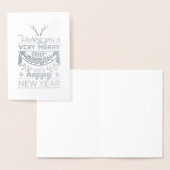 Nordique Foil Joyeux Noël Bonne année Carte (Affichage)