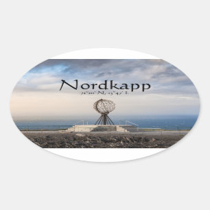 Nordkapp Noorwegen Ovale Sticker