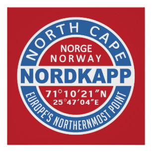 NORDKAPP Noorwegen poster Perfect Poster