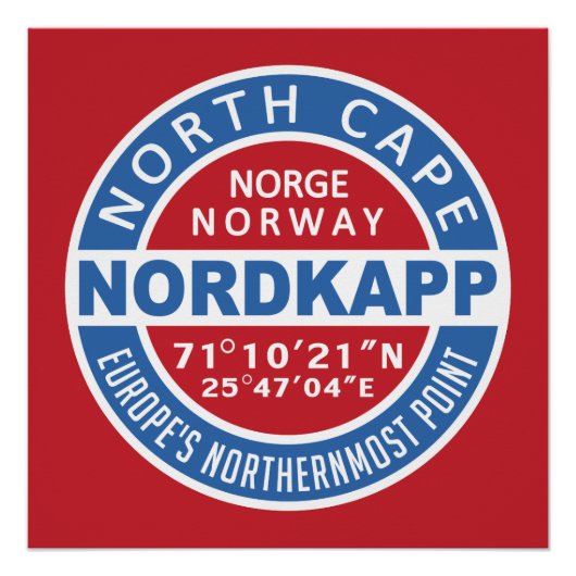 NORDKAPP Noorwegen poster Perfect Poster (Voorkant)