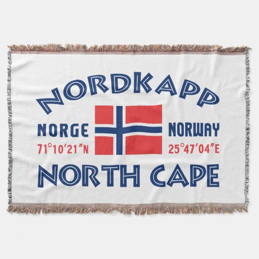 NORDKAPP Norvège jeter la couverture (Devant)
