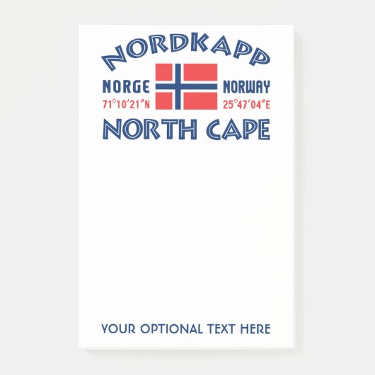 NORDKAPP Norway Post-It Notes (Devant)