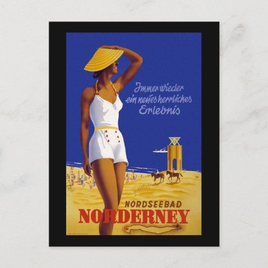 Nordsee bad Norderney Briefkaart (Voorkant)