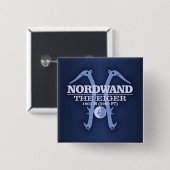 Nordwand "The Eiger" Vierkante Button 5,1 Cm (Voorkant /achterkant)