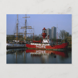 Nore Lightship, St. Kathrines dock, Londen, Englan Briefkaart