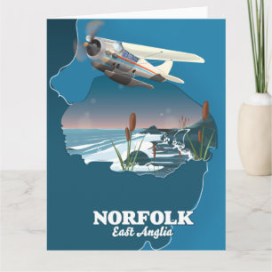 Norfolk East Anglia-kaart Kaart