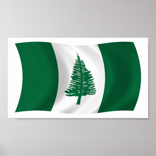 Norfolk Eiland Vlag Poster Print (Voorkant)