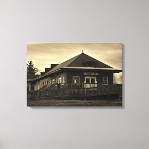 Norfolk en het Westerne Station van Pamplin van de Canvas Afdruk