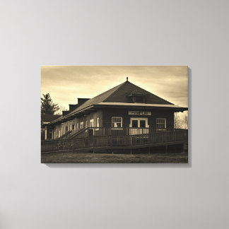 Norfolk en het Westerne Station van Pamplin van de Canvas Afdruk