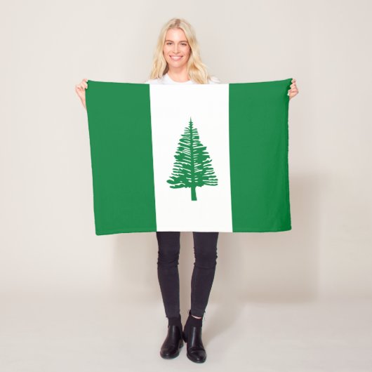 Norfolk Island Flag Fleece Deken (In situ)