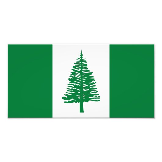 Norfolk Island Flag Foto Afdruk (Voorkant)