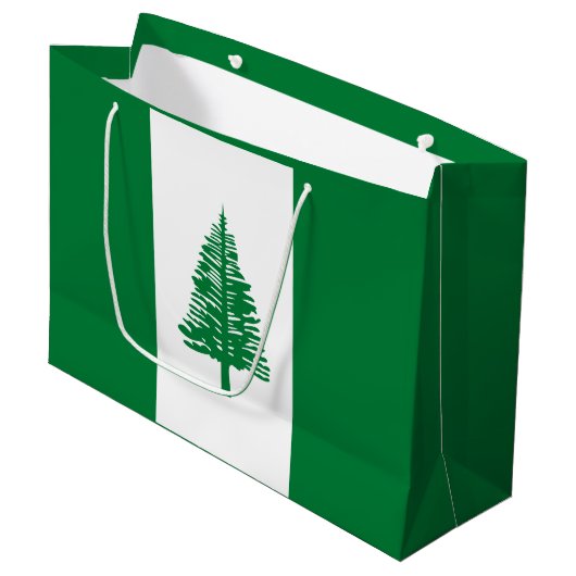Norfolk Island Flag Groot Cadeauzakje (Voorkant Gekanteld)