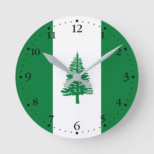 Norfolk Island Flag Ronde Klok (Voorkant)