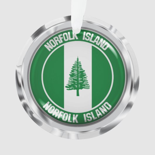 Norfolk Island Round Emblem Ornament (voorkant)