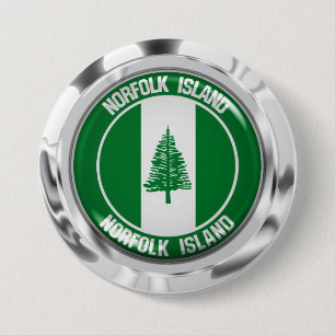 Norfolk Island Round Emblem Ronde Button 7,6 Cm