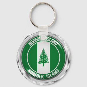 Norfolk Island Round Emblem Sleutelhanger