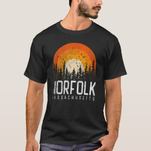 Norfolk Massachusetts MA 80s 90s Retro T-shirt