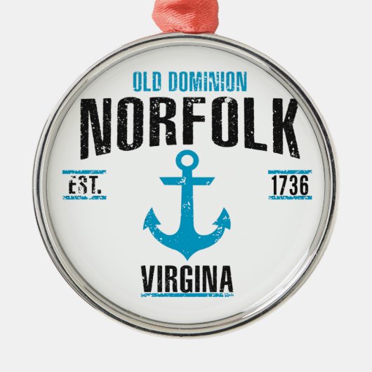 Norfolk Metalen Ornament (Voorkant)