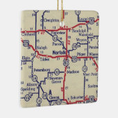 Norfolk NE Map Keramisch Ornament (Rechts)