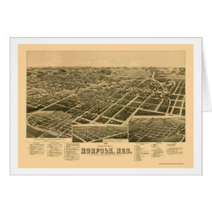 Norfolk, NE Panoramic Map - 1889