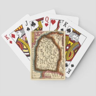 Norfolk "Norfolcke" County Engeland Oude Atlas kaa Pokerkaarten