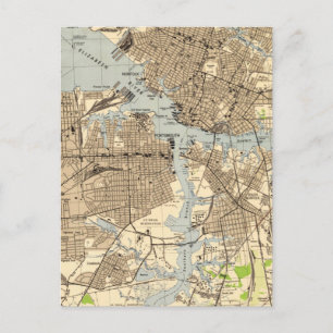  Norfolk & Portsmouth Virginia Map (1944) Briefkaart