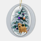 Norfolk Terrier Cadeaux de Noël Ornement (Gauche)