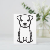 Norfolk Terrier Dog Cartoon Briefkaart (Staand voorkant)