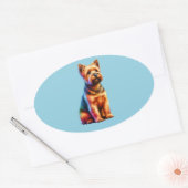 Norfolk Terrier Dog Ovale Sticker (Envelop)