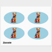 Norfolk Terrier Dog Ovale Sticker (Vel)