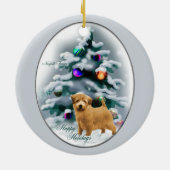 Norfolk Terrier Kerstcadeaus Ornament (Achterkant)