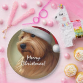 Norfolk Terrier Kerstmis Papieren Bordje (Feest)