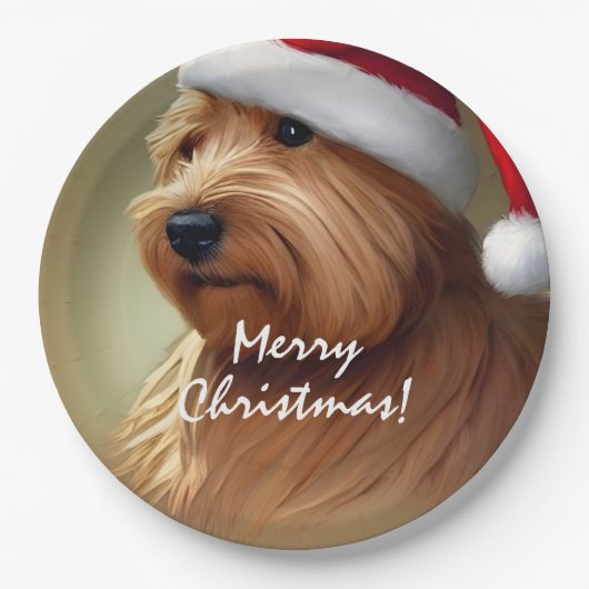 Norfolk Terrier Kerstmis Papieren Bordje (Voorkant)