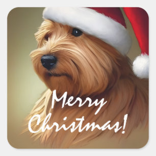 Norfolk Terrier Kerstmis Vierkante Sticker