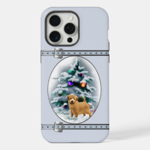 Norfolk Terrier Mignon Noël Bleu Fêtes de fin d'an
