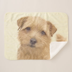 Norfolk Terrier Painting - Original Dog Art Sherpa Deken