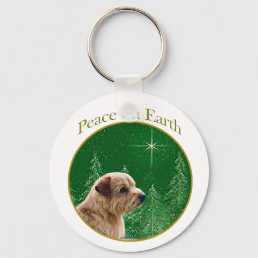 Norfolk Terrier Peace Sleutelhanger (Voorkant)