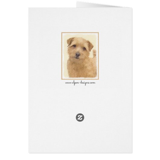 Norfolk Terrier Peinture - Art Chien original (Dos)