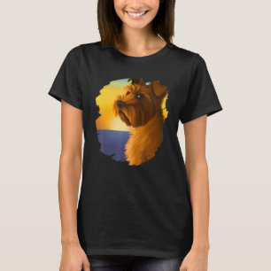 Norfolk Terrier Scottish Dog Sunset Retro T-shirt