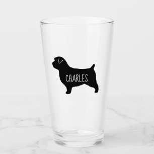 Norfolk Terrier Silhouette gepersonaliseerd Honden Glas