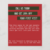 Norfolk Terrier Trendy Dog Walking Flyer (Achterkant)