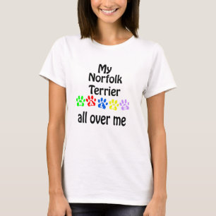 Norfolk Terrier Wandelingen Ontwerp T-shirt