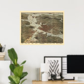 Norfolk, VA Panoramic Map - 1891 Poster (Thuiskantoor)